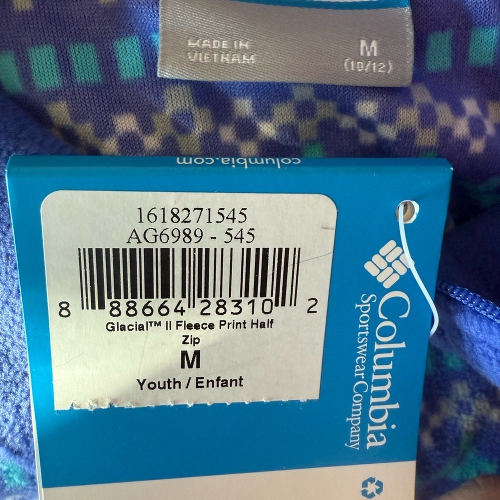 Columbia girls 1/4 zip fleece size m (10-12) NWT - Picture 4 of 4